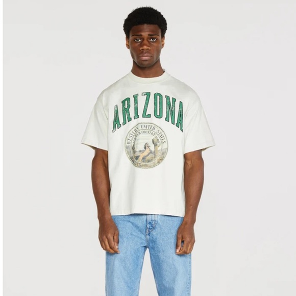 Jaded London Arizona Oversized Ecru Tee 